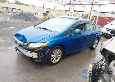 2012 Honda Civic Ex-L z USA, uszkodzony, nr VIN 2HGFB2F92CH535645